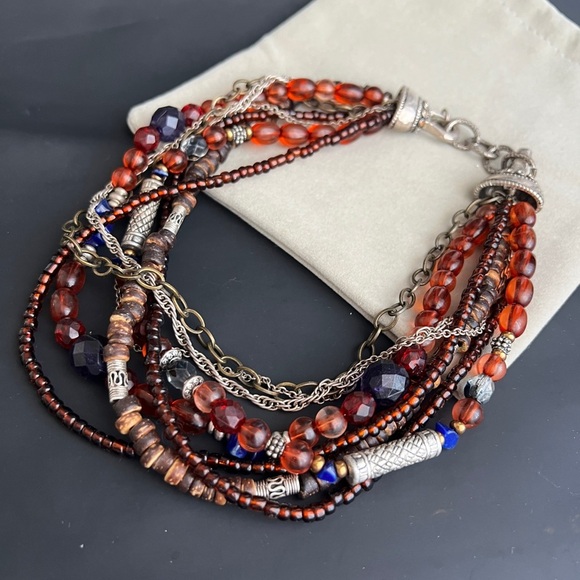Elegant Multi-Strand Beaded Necklace - Picture 7 of 8